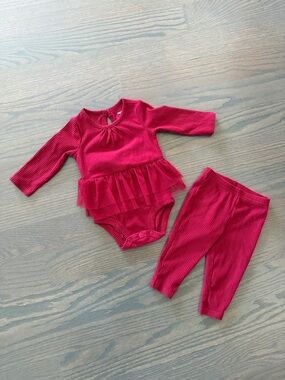 Carter's 2-pc. Peplum Tulle Bodysuit & Pant Set | 6M
